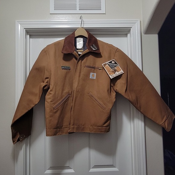 New Carhartt 6BLJ Union Made Detroit Blanket Jacket USA J01 BRN